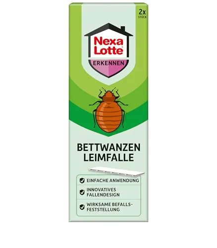Nexa Lotte Bettwanzen Leimfalle, 2 Stück, effektive Bekämpfung und Prävention von Bettwanzenbefall in Schlafzimmern, Grün