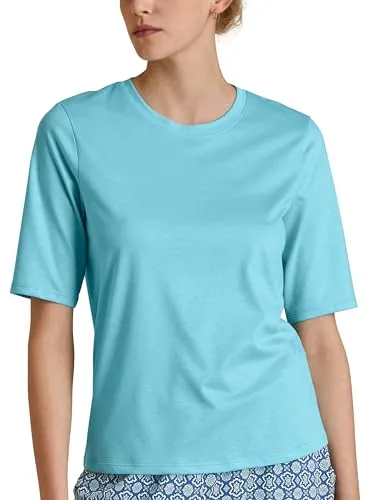 CALIDA Favourites T-Shirt Damen – Atmungsaktiv & Komfortabel - Kurzarmshirt mit Rundhals aus einem hochwertigen Baumwoll-TENCEL-Fasermix. Ideal für vielseitige Outfits und angenehmen Tragekomfort. Hersteller Modellnummer: 14195.