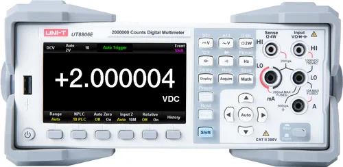 Uni-T UT8806E Tisch-Multimeter digital IP65 - Hochpräzises 6½-stelliges Tisch-Digitalmultimeter mit 2.000.000 Counts, vielseitig einsetzbar für Labor und automatisierte Tests, ausgestattet mit einem 4,3-Zoll TFT-Farbdisplay.