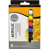 Simply Aluminium  Acryl-Tuben 6er-Set je 12ml