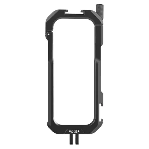 ULANZI 3197 Vlog Rig/Käfig für Insta360 X3 zum Schutz und Hinzufügen von Zubehör aus Aluminiumlegierung, Schwarz