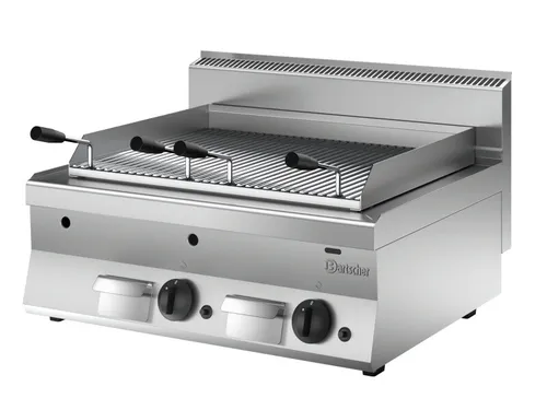 Bartscher Gas-Lavasteingrill - Barbecue-Grill und Räucherofen, ideal für authentisches Grillen mit Lavasteinen für intensiven Geschmack und optimale Hitzeverteilung.