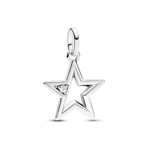 Pandora Kettenanhänger ME Charm Medaillon Star 793032C01 - 925 Sterling-Silber, elegantes Design für stilvolle Akzente