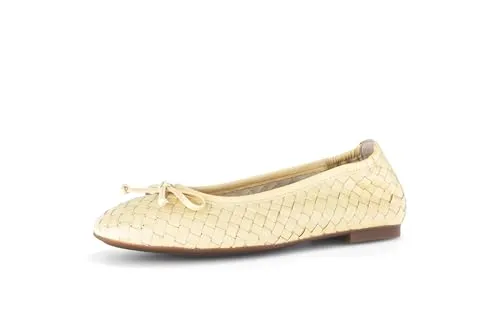 Gabor Damen Klassische Ballerinas in Gelb, Größe 40 EU - Elegante Ballerinas aus hochwertigem Lackleder mit flacher Sohle. Ideal für den Alltag oder besondere Anlässe – bequem und stilvoll zugleich.