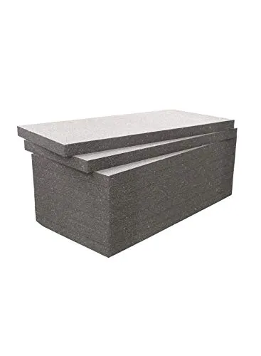 Styropor Neopor WLG 032 20 mm - Hochwertige Fassadendämmung - Dämmstoffe: Schwer entflammbar, ideal für Innen- und Außenwände. 20 Platten in anthrazit, Wärmeleitgruppe 032, umweltfreundlich und FCKW-frei.
