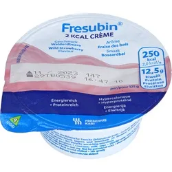 Fresubin 2 Kcal Creme Walderdbeere 3000 G - Medizinische Lebensmittel zur Diätmanagement bei Mangelernährung, ideal für Patienten mit erhöhtem Energiebedarf. Schmeckt gekühlt am besten und liefert wertvolle Vitamine und Mineralstoffe.