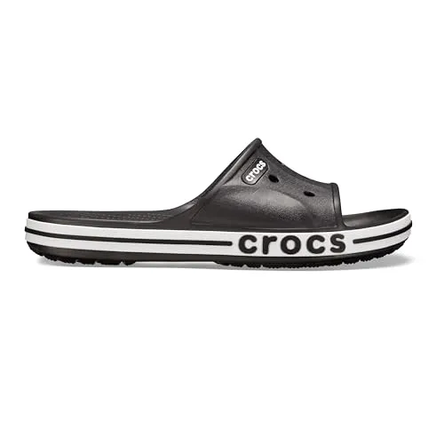 Crocs Herren Slides - Schwarz - Größe 46/47 - Herren-Pantoletten in Schwarz von Crocs, bequem und stylisch, ideal für Freizeit und entspannte Tage.