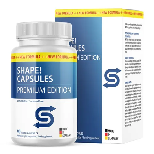 SHAPE Kapseln im Maxi-Pack (90 St.) - Diät-Kapseln zur Appetitregulierung, reich an natürlichen Zutaten. Einfache Einnahme für Frauen & Männer, hergestellt in Deutschland. Ideal für 45 Tage Unterstützung bei Ihrer Diät!