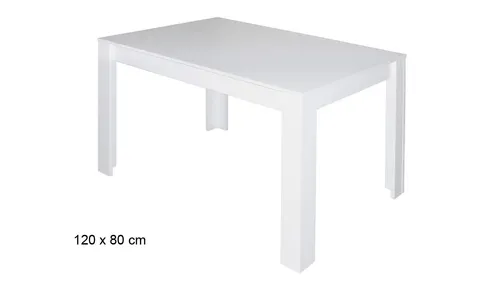 Esstisch Pit - Moderner Holztisch in Weiß Matt, 120x80 cm - Kategorie: Tische & Stehtische, ideal für bis zu 4 Personen, elegantes Design mit mattem Finish, perfekt für Esszimmer und Küche.