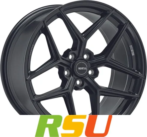 Sparco FF3 matt black 8.5x18" ET38 LK5 112 ML 73.1 Alufelgen 18 Zoll
