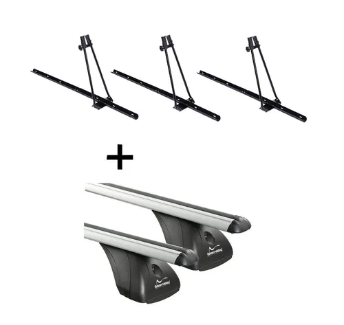 VDP Dachträger Set für Opel Astra H 3 Türer - Dachgepäckträger Set mit 3x Fahrradträger ORION, ideal für den sicheren Transport von Fahrrädern bis 15 kg. Hochwertige Materialien und einfache Montage machen es zum perfekten Begleiter für Ihre Reisen.