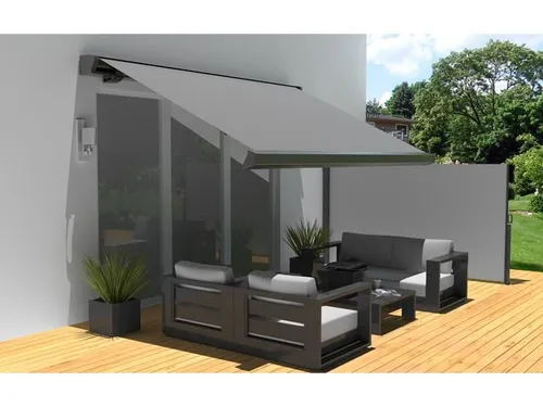 Primaster Kassetten-Markise 4 x 3,5 m elektrisch anthrazit - Kassettenmarkise in elegantem Anthrazit, elektrisch betrieben für müheloses Öffnen und Schließen, ideal für schattige Entspannung im Garten oder auf der Terrasse.