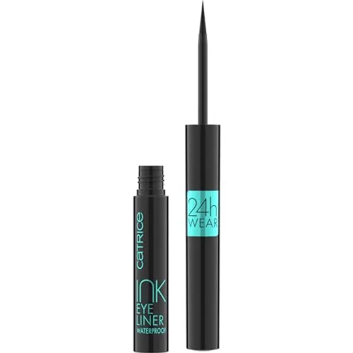Catrice Ink Eyeliner Waterproof, Nr. 010, Schwarz, abdeckend, Ultra Schwarz, Expressergebnis, farbintensiv, matt, vegan, wasserfest, ohne Mikroplastikpartikel, ohne Parfüm, 3er Pack (3x1.7ml)