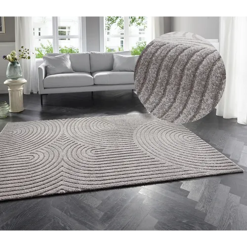 ELLE DECORATION Designteppich Panglao - Kurzflor-Teppich mit Hoch-Tief-Struktur, supersoft und pflegeleicht, perfekt für moderne Wohnräume und fußbodenheizungsgeeignet.