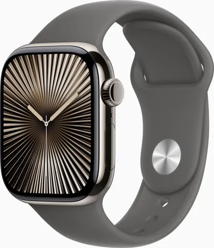 Apple Watch 10 42/Natural Titan/Grau band Sport M/L LTE