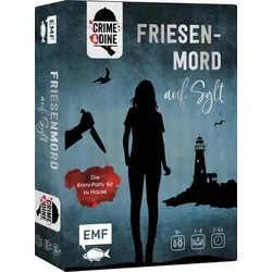 Crime & Dine - Das Krimi-Dinner-Set: Friesenmord auf Sylt - Gesellschaftsspiel für 5-8 Personen, inklusive Einladungen, Rollenheften und mehr für ein unvergessliches Krimi-Erlebnis zu Hause.