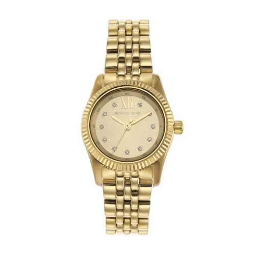Michael Kors Lexington MK4741 Damenarmbanduhr - Elegante Armbanduhren für Damen, mit goldfarbenem Edelstahlgehäuse und robustem Mineralglas für perfekten Stil und Haltbarkeit.
