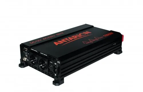 Antarion Pur Sinus Wechselrichter 1500W - Leistungsstarker Wechselrichter für den flexiblen Einsatz unterwegs. Ideal für Reisefön, Kühlboxen und mehr. Robustes Design mit Überhitzungsschutz für sorgenfreies Reisen.