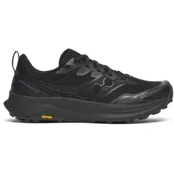 Saucony Herren Peregrine 16 GTX schwarz 46.5 – Trailrunning-Schuh - Der Saucony Peregrine 16 GTX ist ideal für Trailrunning bei jedem Wetter. Mit wasserdichter GORE-TEX®-Membran, reaktionsfreudiger Dämpfung und griffiger Außensohle bietet er optimalen Komfort und Halt auf anspruchsvollen Strecken.