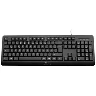 MediaRange USB 2.0 Kabelgebundene QWERTZ Tastatur in Schwarz - Praktische USB 2.0 QWERTZ Tastatur in elegantem Schwarz, ideal für den täglichen Einsatz und komfortables Tippen.