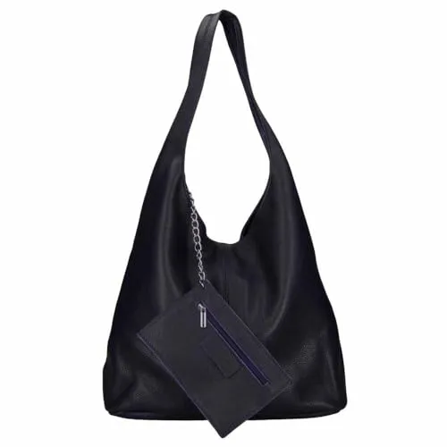 ITALYSHOP24 Damen Shopper aus echtem Rindsleder – stilvolle Umhängetasche in Navy - Entdecken Sie die elegante Damen Shopper Tasche aus hochwertigem Rindsleder. Ideal für den täglichen Gebrauch, bietet sie viel Platz und beste Organisation für alle Essentials. Ein perfektes Geschenk für modebewusste Frauen!