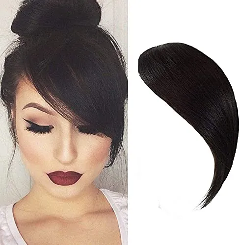 Clip In Pony aus 100% Echthaar – Gerader Seitenknall in Naturschwarz - Hochwertiges 100% Echthaar für einen natürlichen Look. Einfach anzubringen und perfekt für besondere Anlässe oder den Alltag. Verwandeln Sie Ihre Frisur im Handumdrehen!