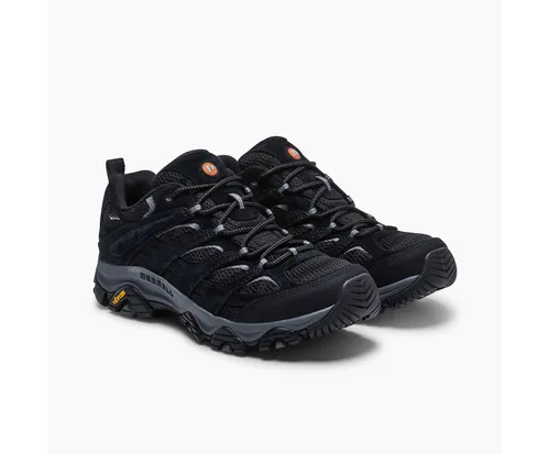 Merrell Herren Moab 3 GTX Wanderschuh - Black Grey, 44 EU - Wanderschuhe mit GORE-TEX® Technologie für wasserdichten Schutz und optimalen Komfort auf langen Wanderungen.