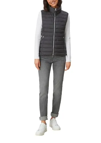 s.Oliver Leichte Weste mit Steppung und Stehkragen in Schwarz, Größe 44 - Funktionsjacken – Leicht gefüttert und mit Stehkragen, ideal für sportliche Looks und kühle Tage. Praktische Reißverschlusstaschen bieten sichere Aufbewahrung.