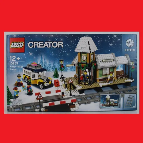 LEGO 10259 Winterlicher Bahnhof mit Bus Bahnübergang Schienen Creator Expert NEU