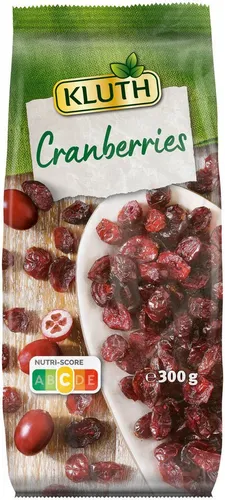 KLUTH Knabberei, Kluth Cranberries ungeschwefelt 300g