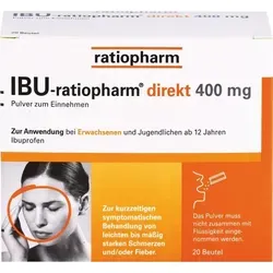 Ibu-Ratiopharm Direkt 400 mg Pulver - Praktisches Pulver zur Einnahme für schnelle Linderung bei leichten bis mäßig starken Schmerzen. Ideal für Erwachsene und Jugendliche ab 12 Jahren.