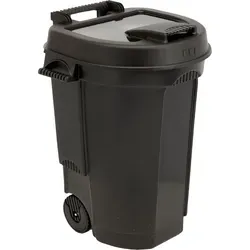 Spetebo Garten Abfalltonne mit Deckel - 110 Liter fahrbar - Haushaltszubehör für den Garten, ideal zur mühelosen Abfallentsorgung mit 110 Litern Fassungsvermögen und robustem Design.