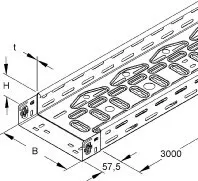Niedax Kabelrinne Edelstahl RLVC 60.100 E3 - Kabelrinne aus rostfreiem Edelstahl, leicht und nach DIN EN 61537, ideal für eine schnelle und einfache Befestigung in modernen Installationen.