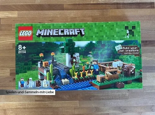 LEGO® Minecraft The Farm - Kreatives Abenteuer - LEGO® Minecraft The Farm, fantastisches Set mit 262 Teilen, fördert Kreativität und strategisches Denken. Baue deine eigene Farm und erlebe spannende Abenteuer mit Steve, einem Skelett und Tieren!