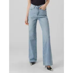 VMTESSA HR Straight Jeans RA339 GA NOOS - Hohe Taille und weit geschnitten - Jeans mit hoher Taille, weit geschnitten und ausgestattet mit mehreren praktischen Taschen für einen lässigen Look.