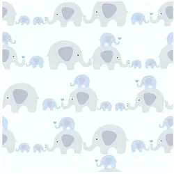 Profhome Vliestapete 381131-GU Kinder Tapete Tiermotiv matt blau grau weiß 5,33 m2, leicht strukturiert, matt, (1 Rolle, 5,33 qm), Vliestapete in blau blau 0.53 m x 10.05 m