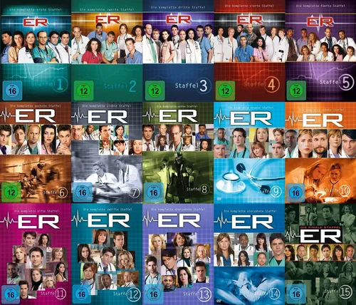 E.R. - Emergency Room - Staffel 1-15: Die komplette Serie im 93-DVD-SET - DVDs & Blu-rays, erleben Sie die gesamte aufregende Reise der Kultserie in einem hochwertigen 93-DVD-Set.