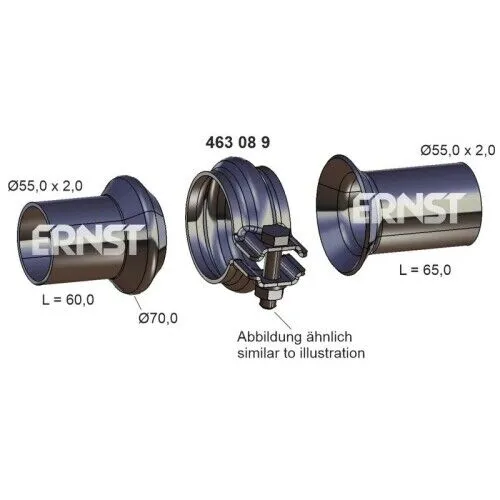 Ernst Reparatursatz, Abgasrohr 463089