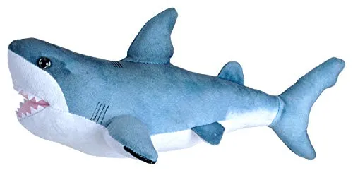 Wild Republic Living Ocean Mini Großer Weißer Hai, Wal-Kuscheltier, Schlaftier für Babys, Gastgeschenk für die nächste Babyparty, Füllung und Stoff aus recycelten Wasserflaschen, 30 cm