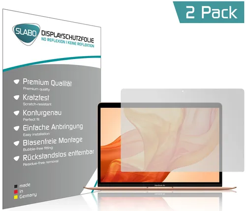 Slabo Displayschutzfolie für MacBook Air (2018) | (2020) (2er Set) No Reflexion
