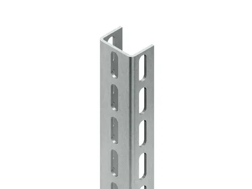 Niedax U-Profil U 6040/300 E3 - Robustes U-Profil aus rostfreiem Stahl, ideal für elektrische Installationen und Konstruktionen. Maße: 60x40x300mm, 3-seitig gelocht für einfache Montage.