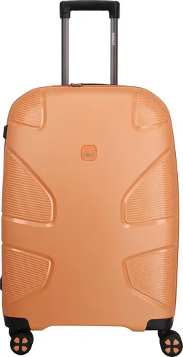 IMPACKT Trolley IP1 67cm in Apricot - Trolley der Größe M, ideal für Reisen von 3-7 Tagen. Aus bruchsicherem, recyceltem Material mit TSA Lock® und wasserabweisendem Reißverschluss für optimalen Schutz.