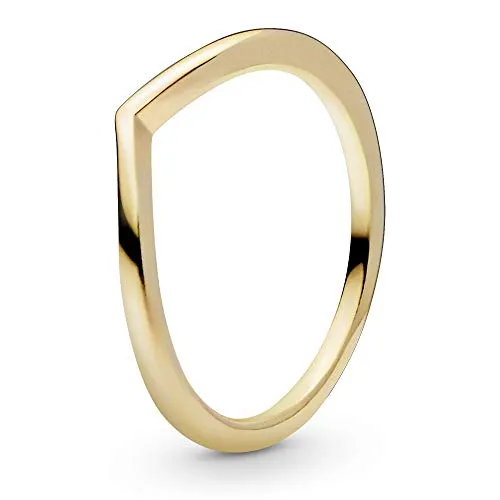 PANDORA Jewelry - Polished Wishbone Ring for Women in PANDORA Shine, Size 9 US / 60 EU