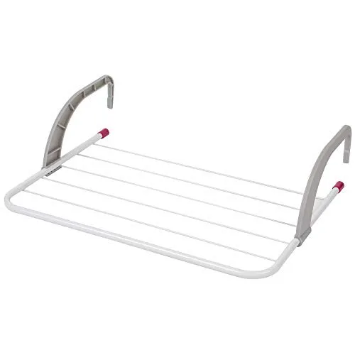 Kleeneze KL027535EU7 6-Bar Wäscheständer - Hängender Wäschetrockner ständer, faltbare Arme für kompakte Lagerung, über Heizkörper Handtuchhalter, 3m Trockenraum, Innen-/Außenbereich, ideal für Balkone