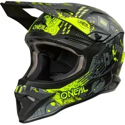 Oneal 1SRS VIBRANT Motocross Helm 2XL schwarz-gelb - Robuster Motocross Helm mit hochwertiger ABS Außenschale und optimaler Passform. Mit Lüftungssystem für angenehme Luftzirkulation, ideal für anspruchsvolle Fahrer.