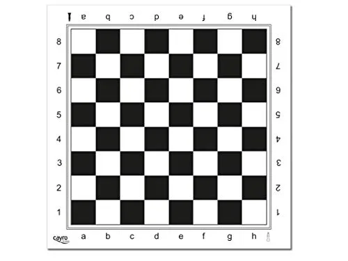 Cayro – Professionelles Schachbrett – Schwarz und Weiß – Kunststoffbrett – Größe 45 x 45 cm – Tadellose Verarbeitung – Elegantes Design – Widerstandsfähig und langlebig