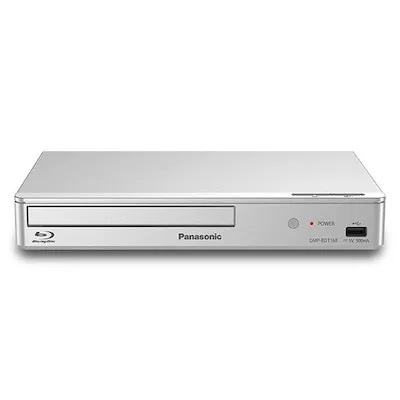 Panasonic DMP-BDT168EG - Kompakter 3D Blu-ray Player mit Full HD Upscaling, Internet Apps und USB-Anschluss für vielseitigen Multimedia-Genuss