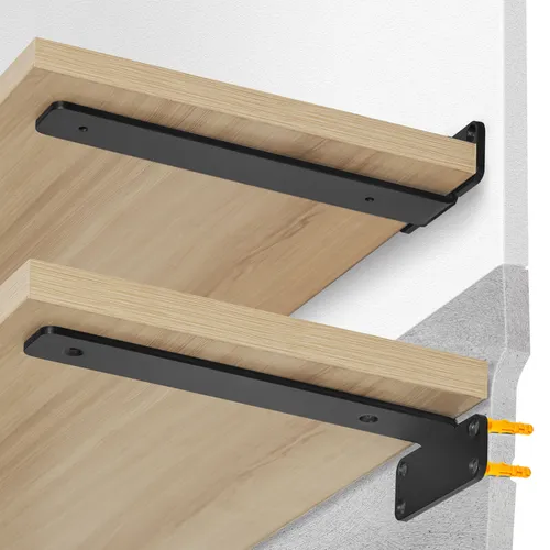 VEVOR 6x Schwerlast Regalhalter - 310x100x45mm - Regale & Aufbewahrung - Robuste Regalträger mit einer maximalen Tragfähigkeit von 160 lbs für sichere und stabile Aufbewahrungslösungen.