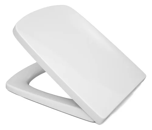 WC-Sitz Haro Pele für KERAMAG PREMIANO - Komfortabler WC-Sitz mit Absenkautomatik SoftClose, ideal für Keramag Premiano. Hergestellt aus langlebigem Duroplast in elegantem Weiß und eckiger Form.