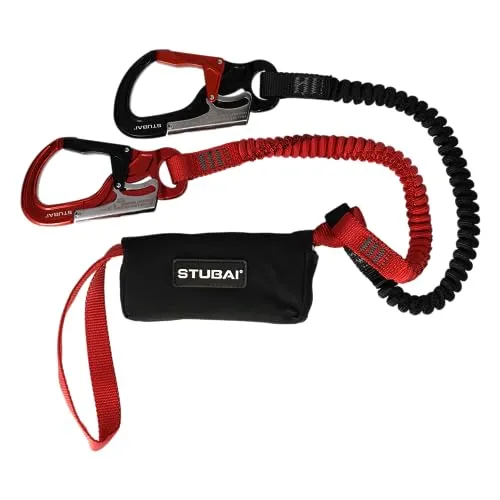 STUBAI Klettersteig-Set Basic 3.0 - Sicheres Klettern leicht gemacht - Klettersteigset für sicheres Klettern, mit bewährten Karabinern und Bandfalldämpfer für Gewichte bis 120 kg. Ideal für alle Kletterbegeisterten, die Wert auf Sicherheit und Komfort legen.